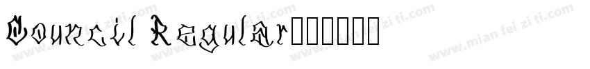 Council Regular字体转换